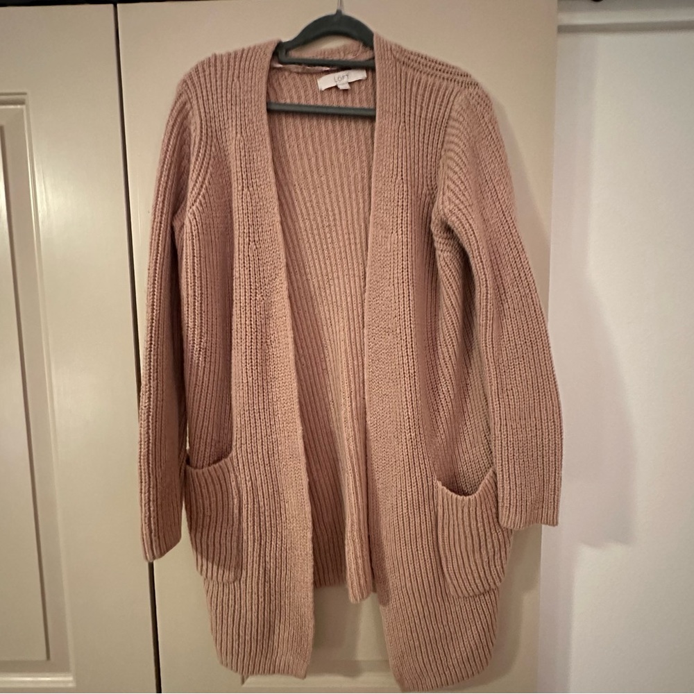 Loft Tan Knit Cardigan